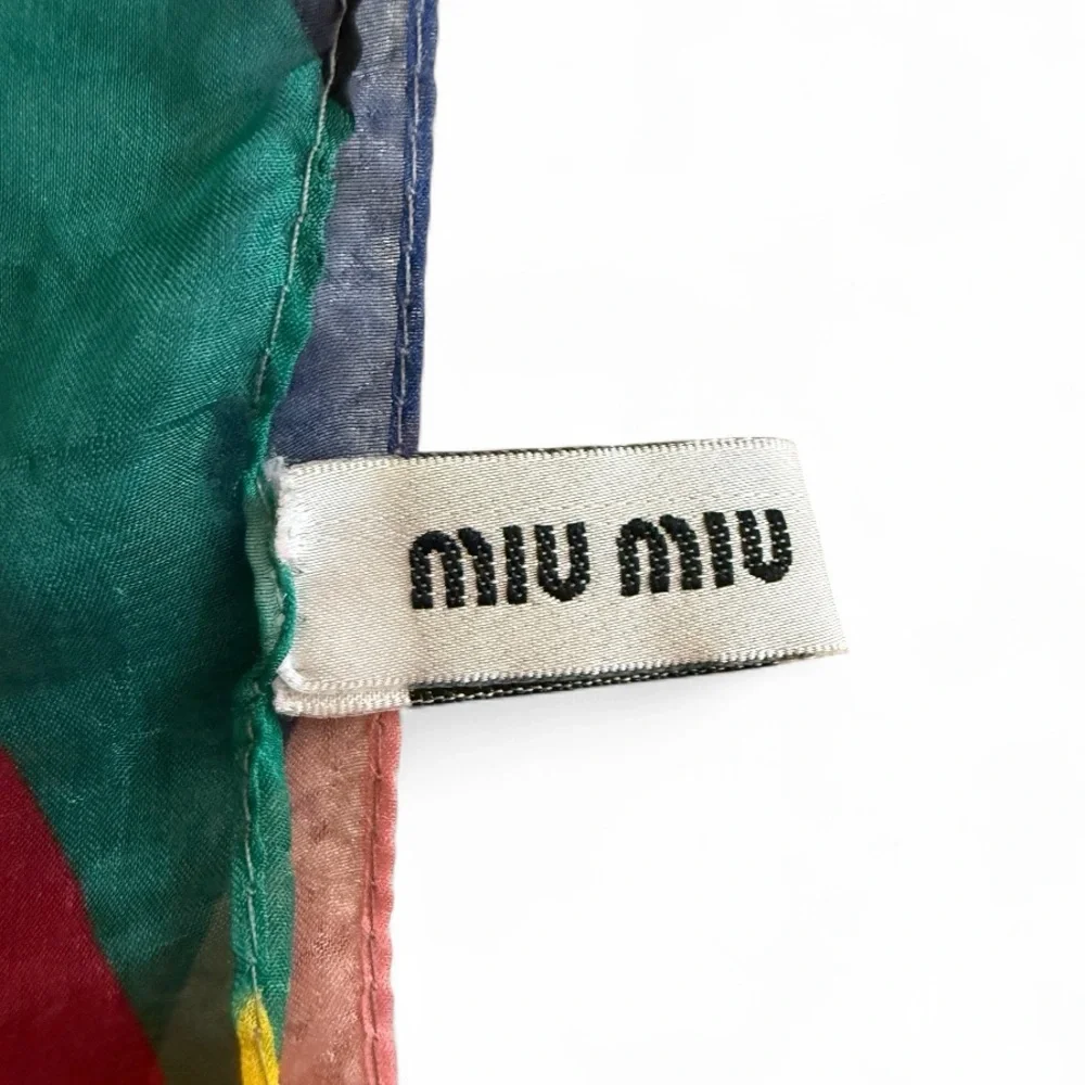 MIU MIU Multicolor Graphic Scarf